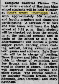 Reids Resort Thornapple Lake (Coles Landing) - 1940 Article (newer photo)